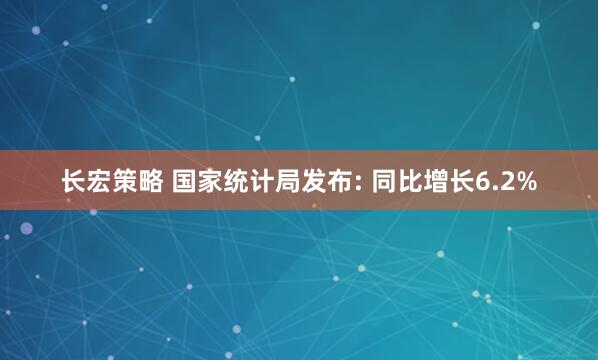 长宏策略 国家统计局发布: 同比增长6.2%