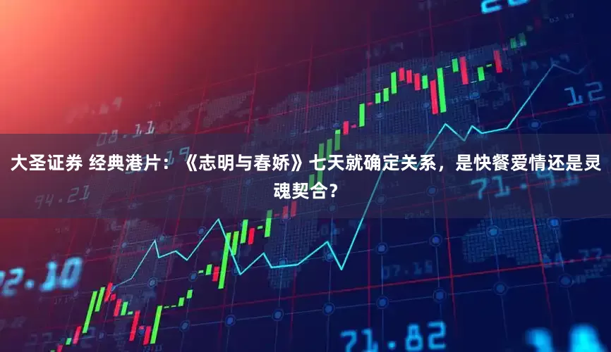 大圣证券 经典港片：《志明与春娇》七天就确定关系，是快餐爱情还是灵魂契合？